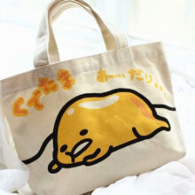 Cartoon Lazy Egg Creative Anime Action Figure Printed Girls Fashion Cartoon Lovely Mini Cotton and Linen Gudetama Shopping Bag Cartoon Lazy Egg Creative Anime Action Figure Printed Girls Fashion Cartoon Lovely Mini Cotton and Linen Gudetama Shopping Bag