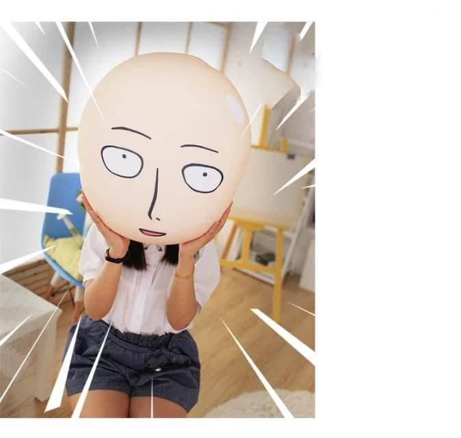 Anime The Strongest Bald Saitama Plush Pillow Doll