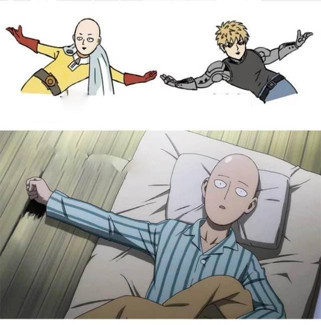 Anime The Strongest Bald Saitama Plush Pillow Doll
