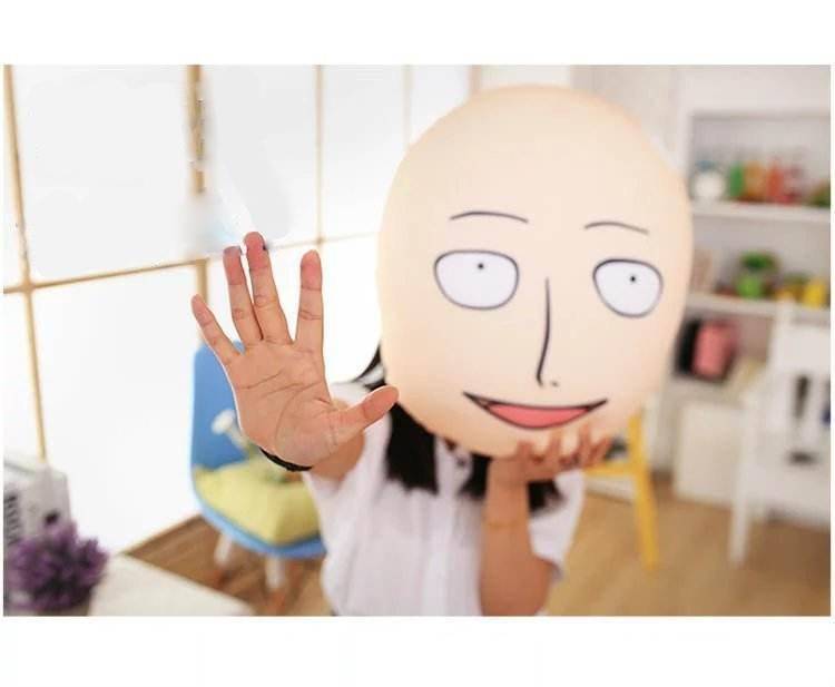 Anime The Strongest Bald Saitama Plush Pillow Doll