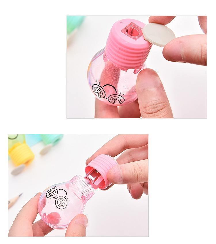 Anime Bulb Style Plastic Stationery Pencil Sharpener For Kids Anime Bulb Style Plastic Stationery Pencil Sharpener For Kids
