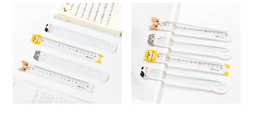 Kawaii Transparent Plastic Ruler Measuring Tool For Kids