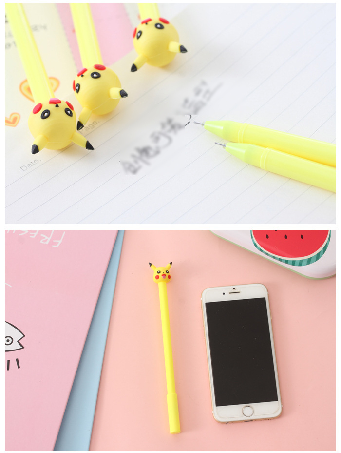 Cartoon Pokemon Pikachu Cat Duck Pattern Stationery Gel Pen