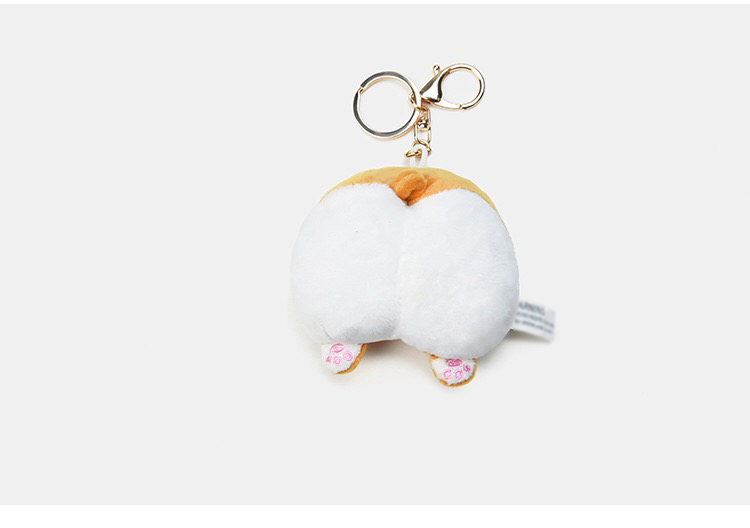 Kawaii Corgi And Cheese Cat Bottom Stuffed Keychain Toys For Children