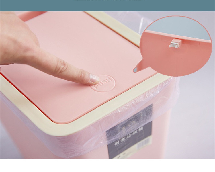 Hello Kitty Cartoon Lid Rolling And Pressing Type Plastic Trash Bin Hello Kitty Cartoon Lid Rolling And Pressing Type Plastic Trash Bin