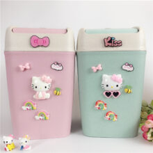 Hello Kitty Trash Can Rolling Cover Car Trash Bin Jingle Cat Environmental Wheat Straw Material Trash Can Bathroom Garbage Can Hello Kitty Trash Can Rolling Cover Car Trash Bin Jingle Cat Environmental Wheat Straw Material Trash Can Bathroom Garbage Can