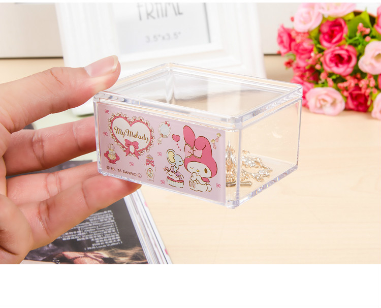 Cartoon Hello Kitty Compartment Transparent Storage Box