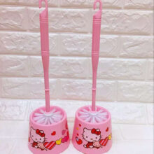 Hello Kitty Cartoon Toilet Brush Cleaner Lovely Bathroom Set Washroom Accessories Plastic Bath Cleaning Tool Pulizia wc Hello Kitty Cartoon Toilet Brush Cleaner Lovely Bathroom Set Washroom Accessories Plastic Bath Cleaning Tool Pulizia wc