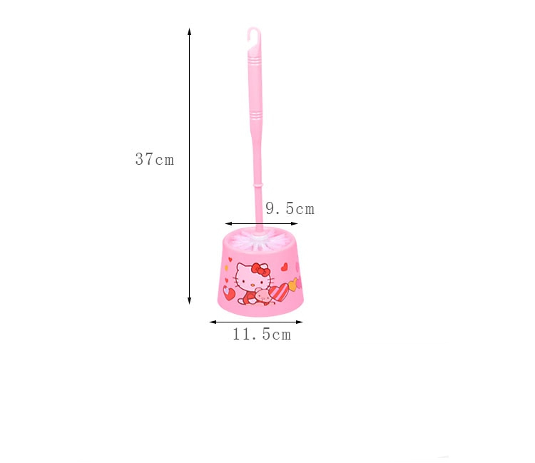 Cartoon Hello Kitty Toilet Brush Cleaner Bathroom Set