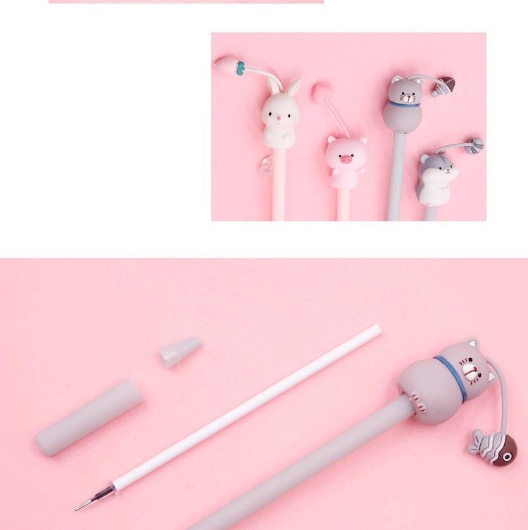 Kawaii Cartoon Pig Rabbit Style Stationery Gel Pen