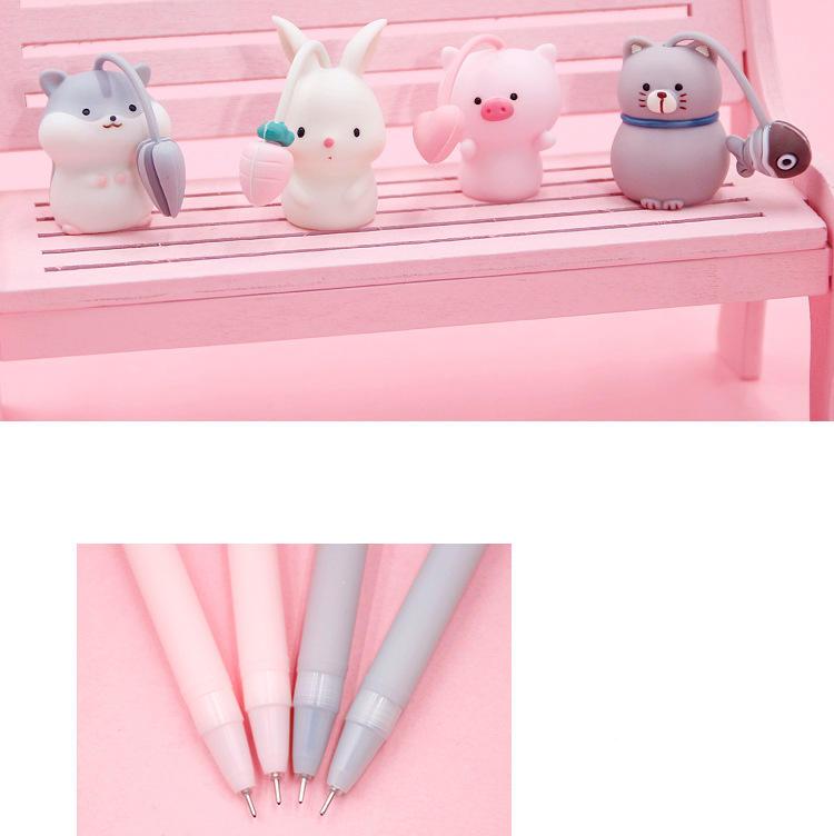 Kawaii Cartoon Pig Rabbit Style Stationery Gel Pen