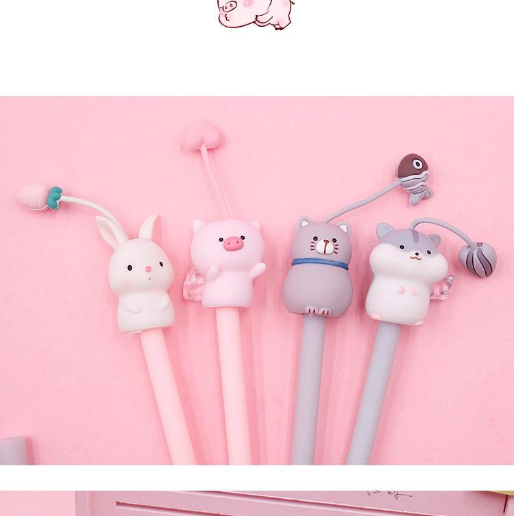 Kawaii Cartoon Pig Rabbit Style Stationery Gel Pen