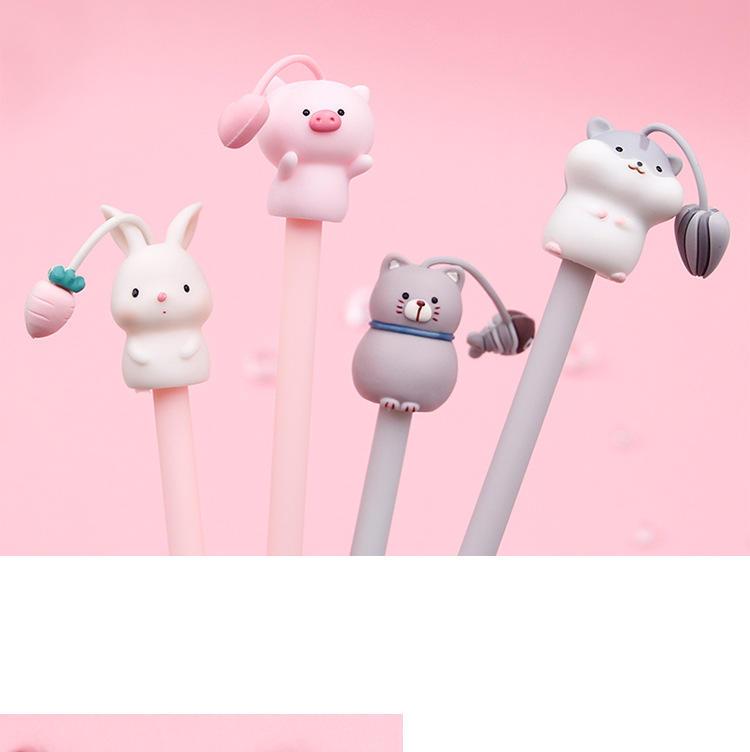 Kawaii Cartoon Pig Rabbit Style Stationery Gel Pen