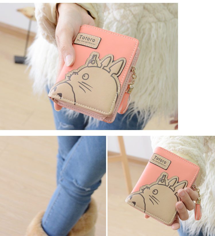 Cartoon My Neighbor Totoro Prints Zipper Wallet For Women
