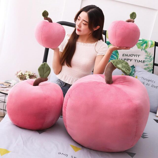 Kawaii Pink Apple Soft Plush Toy