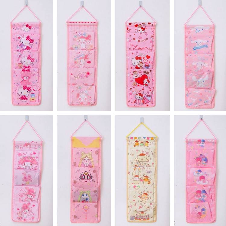 Cartoon Hello Kitty Prints Fashion Wall Hanging Storage Bag