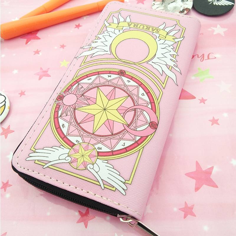 Anime Cardcaptor Sakura Kinomoto Long Leather Wallet Anime Cardcaptor Sakura Kinomoto Long Leather Wallet