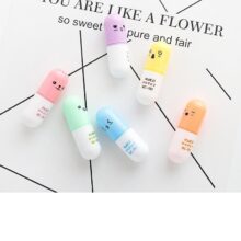 Capsule Vitamin Pill Stationery Highlighter Marker Pen Capsule Vitamin Pill Stationery Highlighter Marker Pen