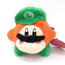 2PCS Kirby Waddle Dee with Mario Luigi Hat 5″ 13CM Plush Keychain Pendant Figure Toy Retail 2PCS Kirby Waddle Dee with Mario Luigi Hat 5