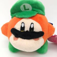 2PCS Kirby Waddle Dee with Mario Luigi Hat 5″ 13CM Plush Keychain Pendant Figure Toy Retail 2PCS Kirby Waddle Dee with Mario Luigi Hat 5