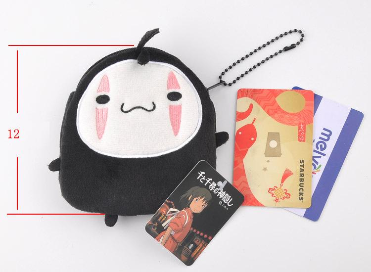 Anime Totoro Spirited Away No Face Man Stuffed Keychain