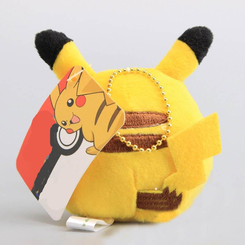 Anime Pikachu Squirtle Charmander Eevee Stuffed Toy Keychain Pendant