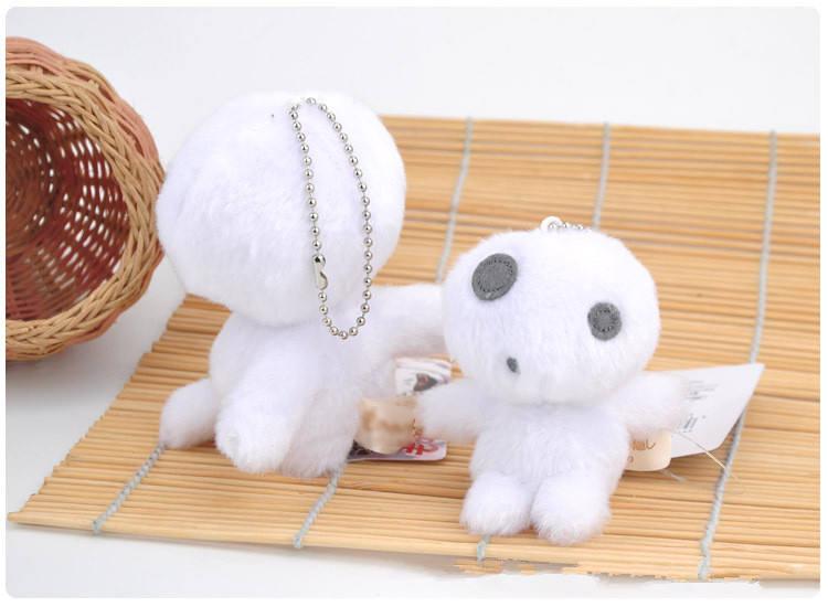 Anime Princess Mononoke Kodama Soft Stuffed Keychain Pendant