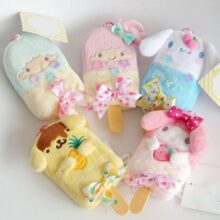 Cartoon Ice Cream Style My Melody Pudding Cinnamoroll Dog Plush Keychain Pendant Cartoon Ice Cream Style My Melody Pudding Cinnamoroll Dog Plush Keychain Pendant