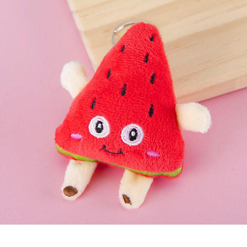 Mini Watermelon Carrot Strawberry Cartoon Plush Keychain