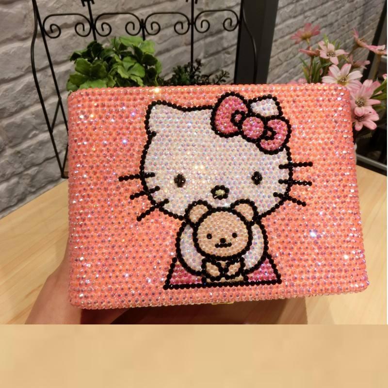 Hello Kitty Cartoon Multi-Layer Multi-Functional Jewelry Lock Box