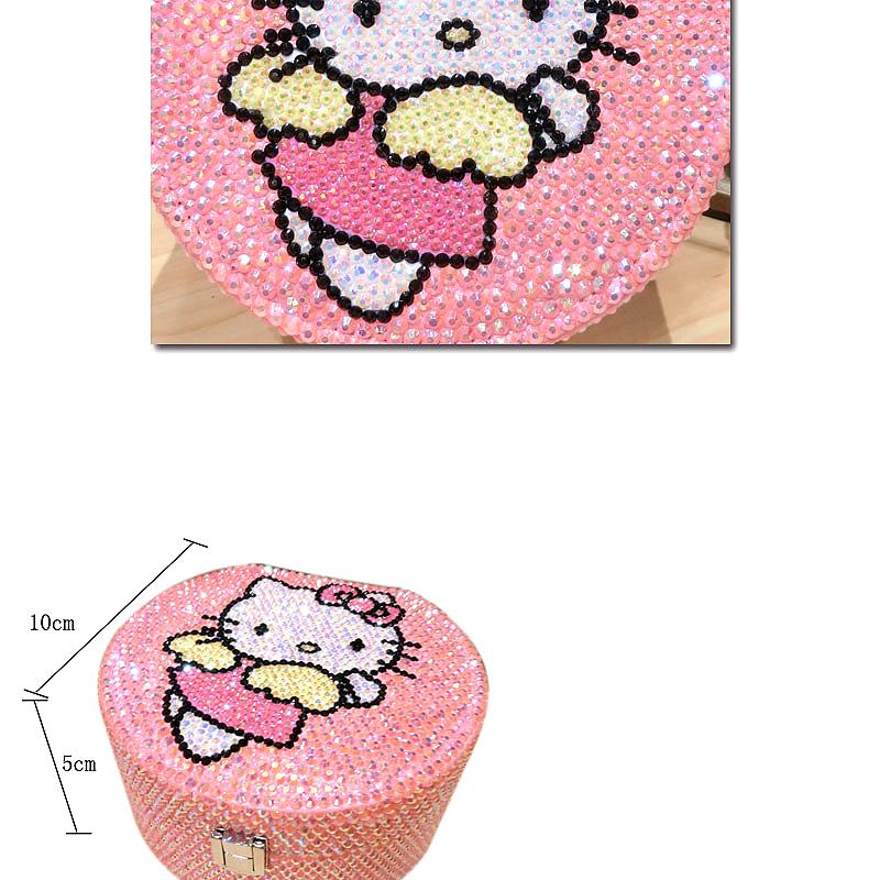 Hello Kitty Cartoon Double Layer Lock Jewelry Storage Box