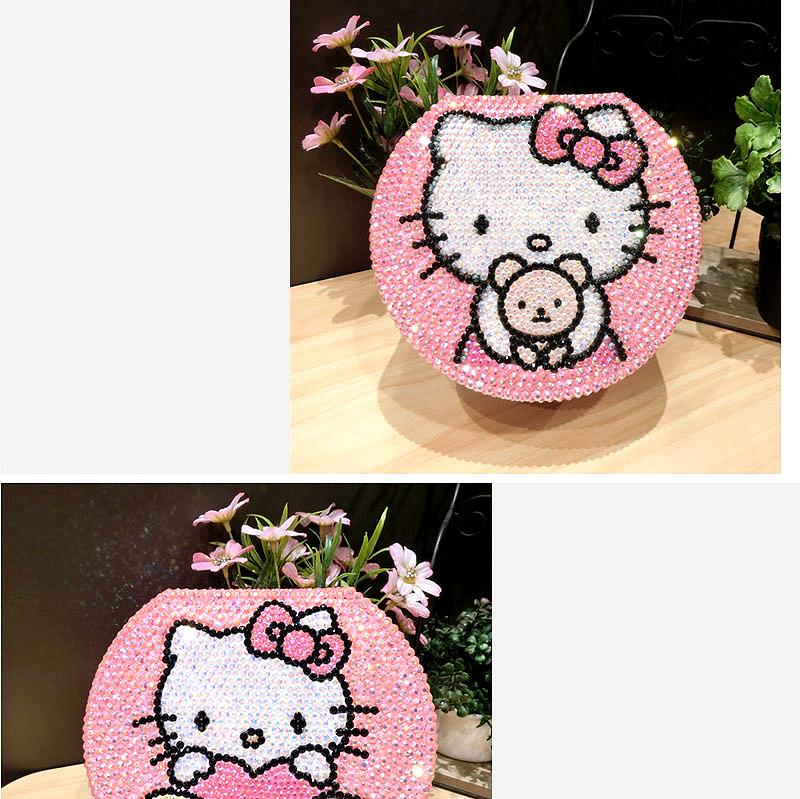 Hello Kitty Cartoon Double Layer Lock Jewelry Storage Box