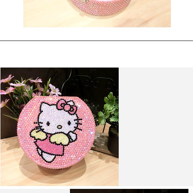 Hello Kitty Cartoon Double Layer Lock Jewelry Storage Box