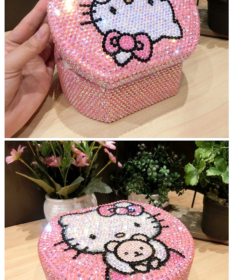 Hello Kitty Cartoon Double Layer Lock Jewelry Storage Box