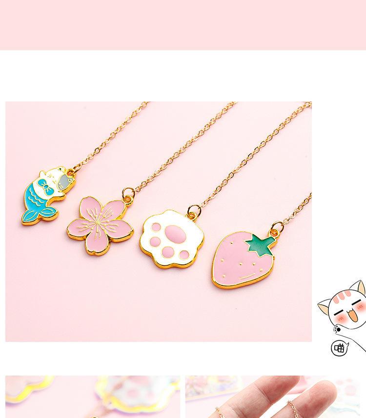 Cartoon Sequin Mermaid Print Glitter Ruler With a Pendant