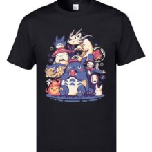 Neighbor Totoro & Pokemon Cartoon T-Shirt Neighbor Totoro & Pokemon Cartoon T-Shirt