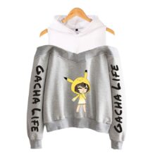 Gacha Life Crop hoodie Sweatshirts Women Pullover Off-shoulder Harajuku Tracksui Gacha Life Crop hoodie Sweatshirts Women Pullover Off-shoulder Harajuku Tracksui