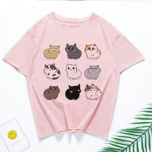 Funny Kawaii Cute Shiba Inu Dog T-shirt Women Gift Print Pink T-shirt Summer Loose Harajuku T Shirt Streetwear Clothes Tops Tees Funny Kawaii Cute Shiba Inu Dog T-shirt Women Gift Print Pink T-shirt Summer Loose Harajuku T Shirt Streetwear Clothes Tops Tees