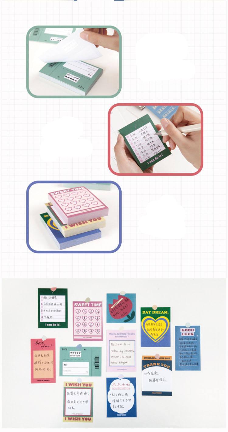 Kawaii Love Heart Sticky Note Memo Pad Kawaii Love Heart Sticky Note Memo Pad