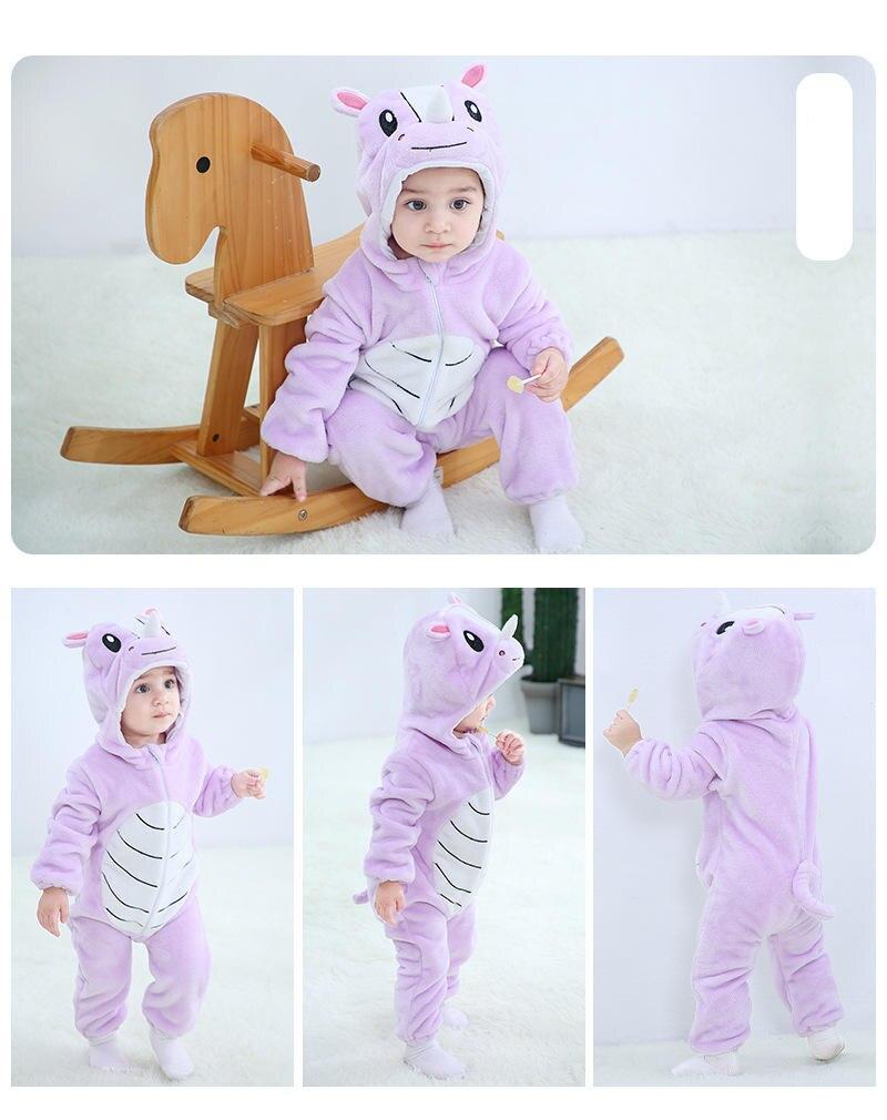 Baby Rompers Winter Kigurumi Lion Costume