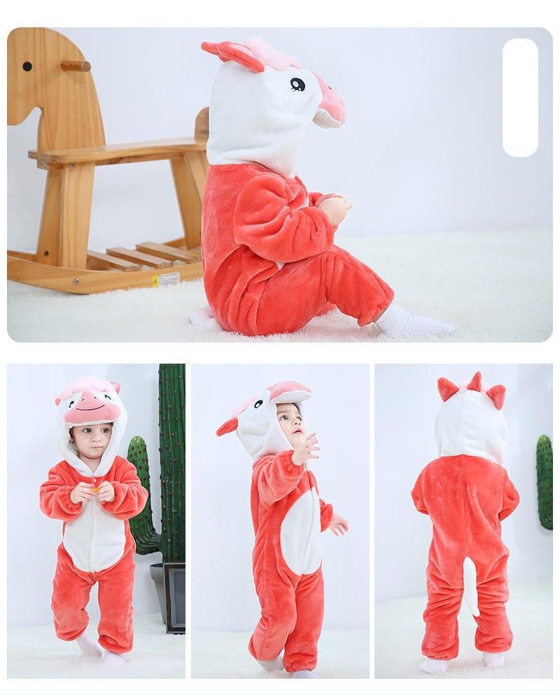Baby Rompers Winter Kigurumi Lion Costume