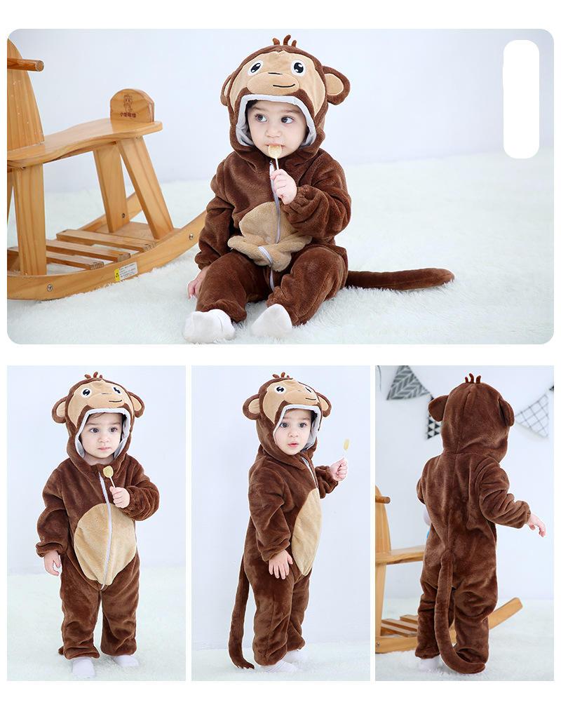 Baby Rompers Winter Kigurumi Lion Costume
