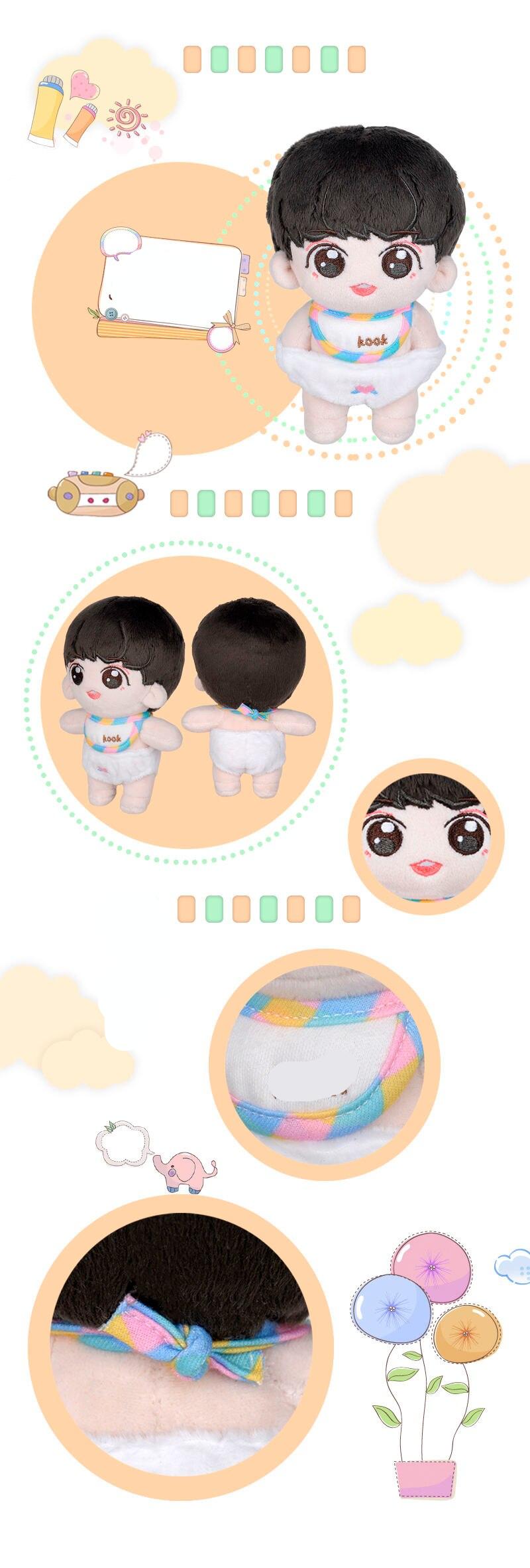 Cartoon Kawaii J-Hope RM Jung Kook Jin Suga Jimin Kim Tae Hyung Plush Toy Cartoon Kawaii J-Hope RM Jung Kook Jin Suga Jimin Kim Tae Hyung Plush Toy