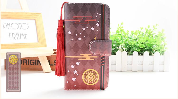Anime Touken Ranbu Prints Long Zipper Purse
