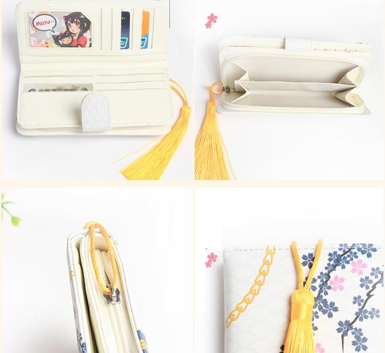 Anime Touken Ranbu Prints Long Zipper Purse