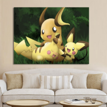 Modular-Canvas-Painting-Home-Decor-Modern-Japanese-Games-Pets-Pikachu-Picture-Modern-Printed-Poster-For-Living
