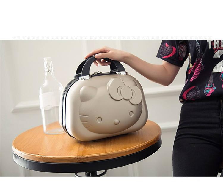 Hello Kitty Cartoon ABS Casual Storage Trolley Suitcase Hello Kitty Cartoon ABS Casual Storage Trolley Suitcase