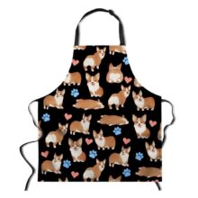 FORUDESIGNS Novelty Corgi Dog Print Cooking Apron Cute Female Women Chef Kitchen Aprons Ladies BBQ Cleaning Tools FORUDESIGNS Novelty Corgi Dog Print Cooking Apron Cute Female Women Chef Kitchen Aprons Ladies BBQ Cleaning Tools