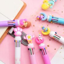 Multi Function 6 In 1 Colorful Ball Pen Kawaii Unicorn Multicolor Ballpoint Pen Pink Star Office School Cute Stationery Supplies Multi Function 6 In 1 Colorful Ball Pen Kawaii Unicorn Multicolor Ballpoint Pen Pink Star Office School Cute Stationery Supplies
