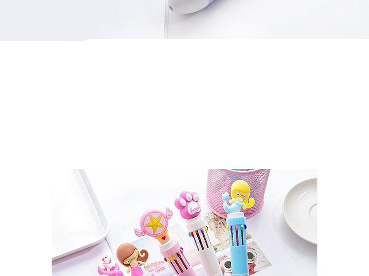 Kawaii Unicorn Multicolor Pink Star Multi Function Ballpoint Pen